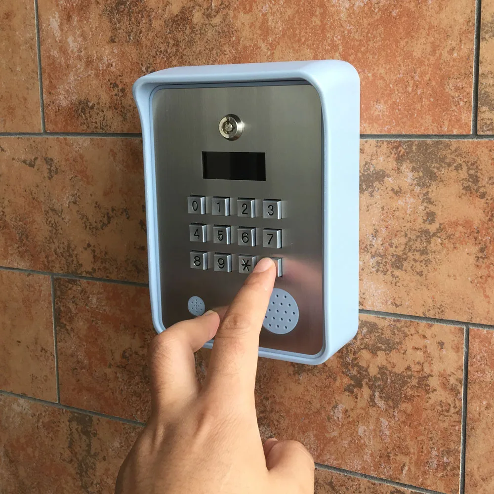 GSM клавиатура домофон с доступом к двери и Открывателем ворот для квартиры