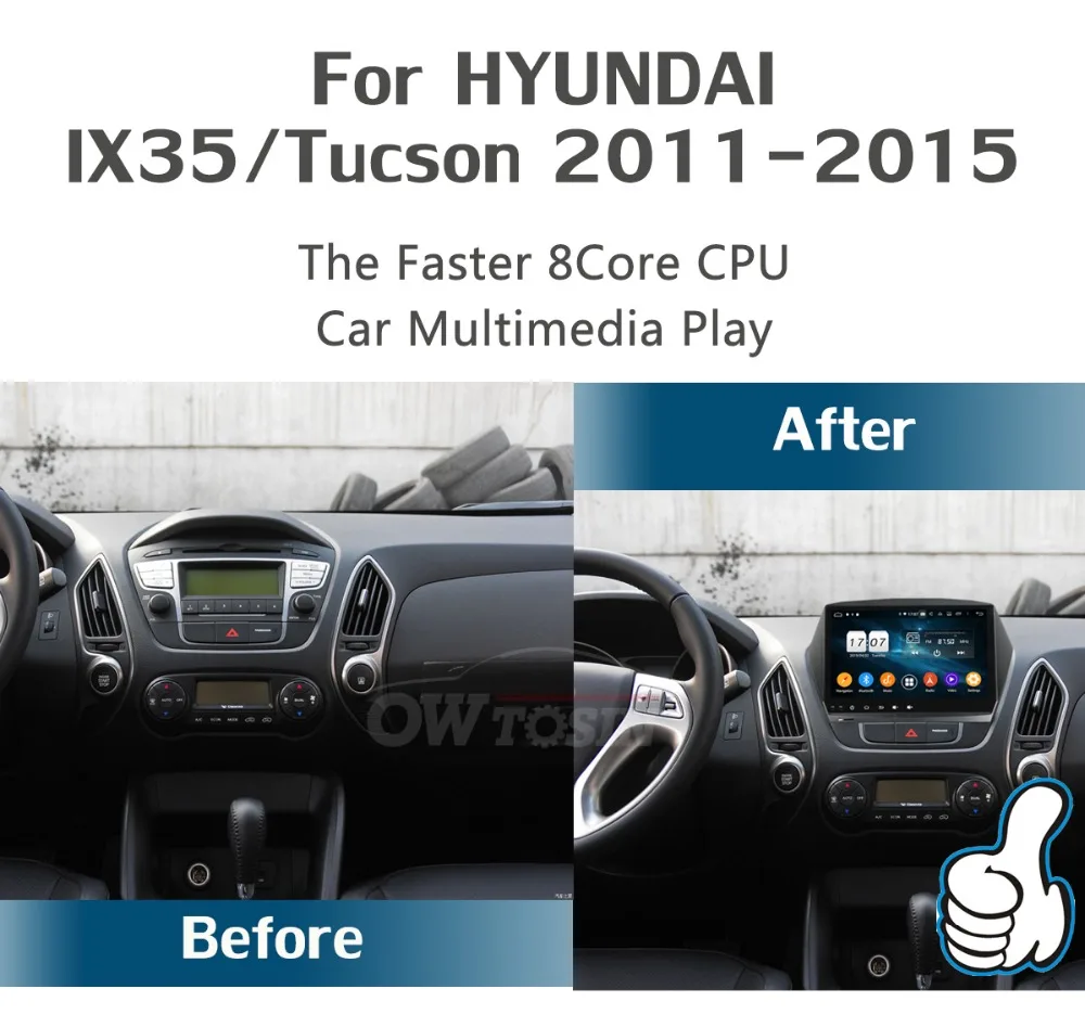 " ips 8 ядерный 4 Гб+ 64 ГБ Android 9,0 автомобильный DVD мультимедиа для hyundai Tucson IX35 Tucson 2 2010- радио gps DSP CarPlay Parrot BT