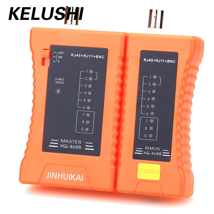 KELUSHI Новый профессиональный тестер кабеля Ethernet RJ45 RJ11 LAN BNC кабель сети | Мобильные