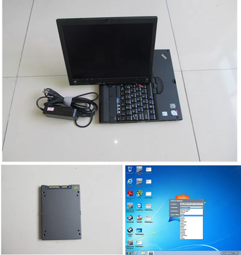 2021-06 for bmw icom a2 with X200T laptop 4G 720gb SSD software ista expert mode diagnostic tool obd cable ready to use |