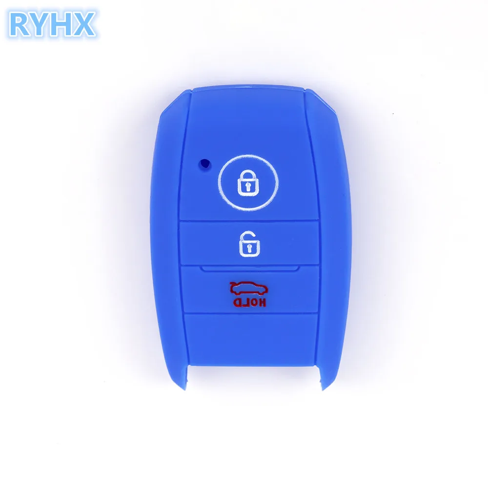 RYHX Новые 3 пуговицы силиконовый для ключа автомобиля чехол Kia Rio Sportage ceed 2016 sorento cerato