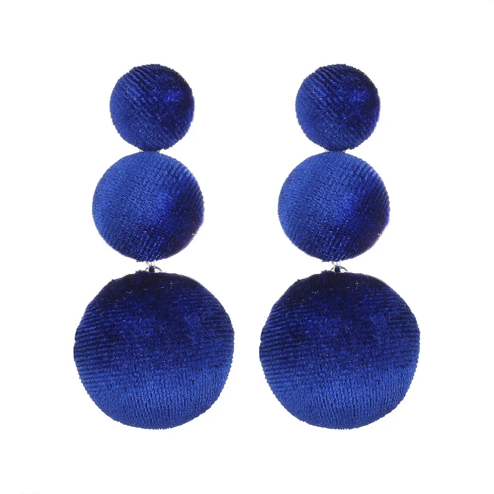 10 pairs/lot Ball Dangle Drop Earrings Women Accessories Long Earring Eardrop Statement Velvet Charm Tassel Jewelry Wholesale | Украшения и