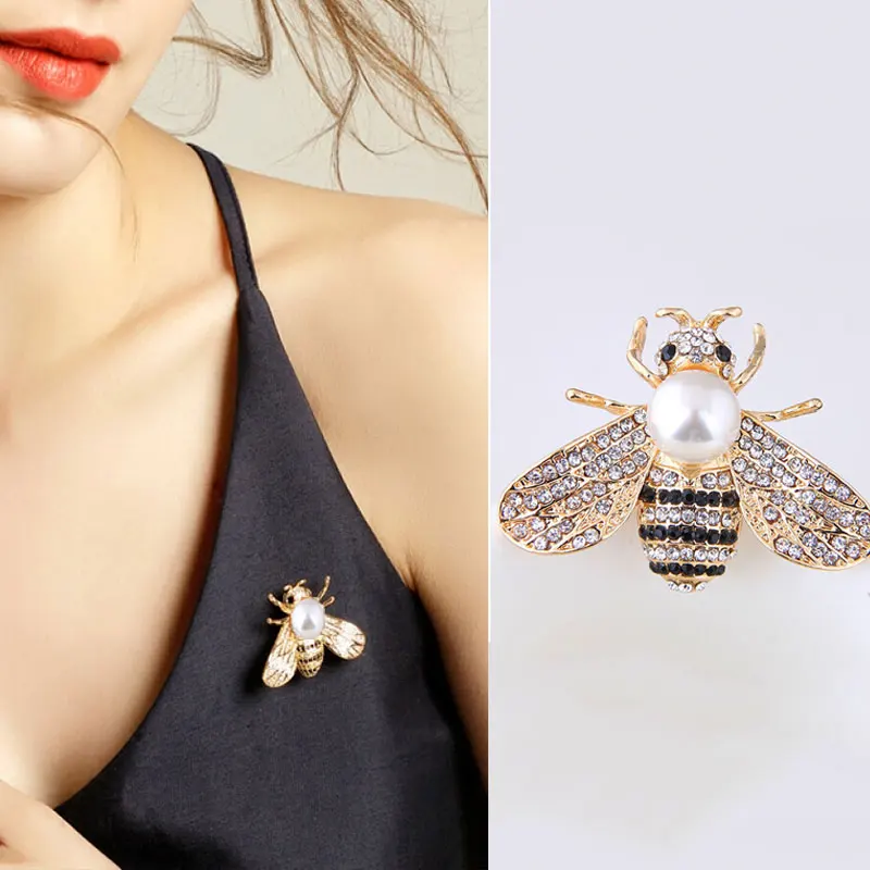 Шпильки в виде пчелы модная женская брошь пчела Femme Bijoux жемчуг винтажная Женская