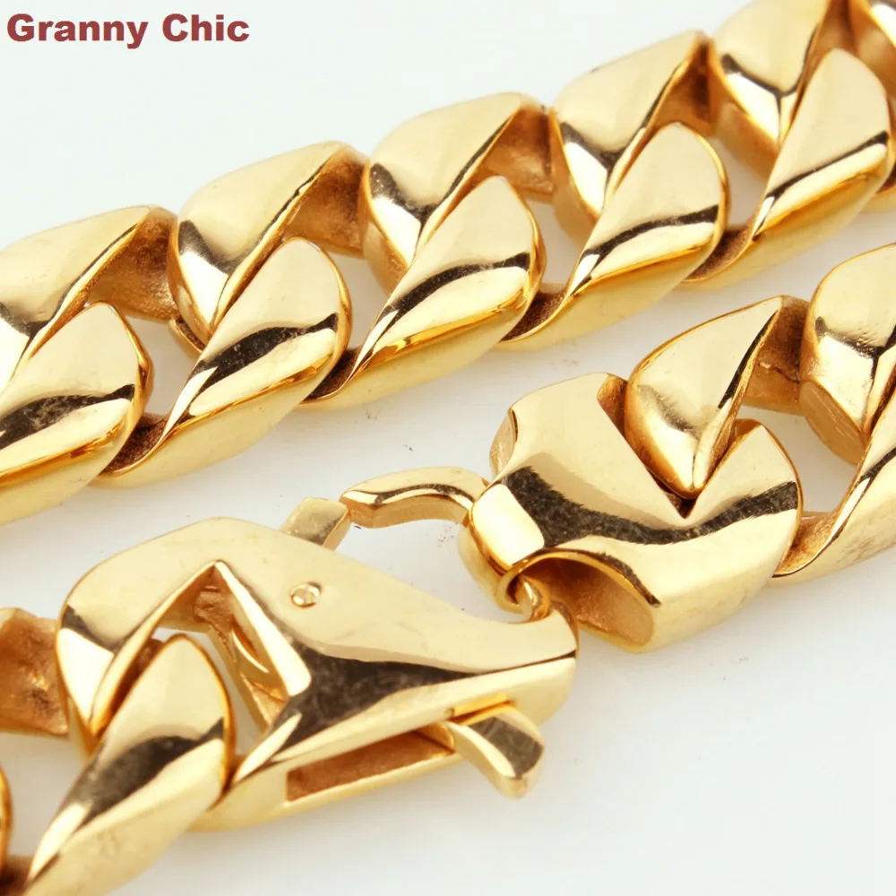 Цепочка Granny Chic Мужская из нержавеющей стали колье или браслет под панцирное