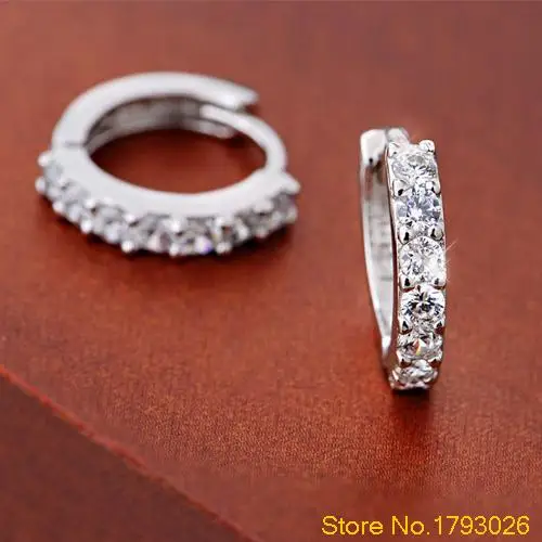 Simple designed but nooby Fashion Jewelry White Crystal Earrings 4TIQ | Украшения и аксессуары