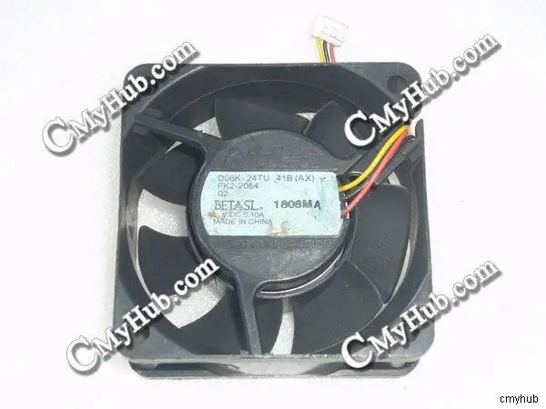 Для Nikon D06K 24TU 41B AX FK2 2064 02 DC24V 0.10A 6025 6 см 60 мм 60x60x25 3Pin охлаждающий вентилятор|cooling fan|60mm