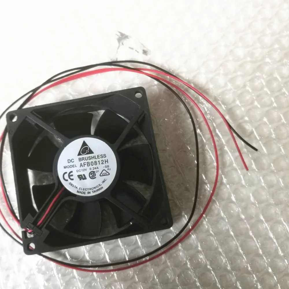 

DHL Free shiping DELTA AFB0812H 8cm 8025 12V 0.24A 2wire double ball bearing fan 80*80*25mm