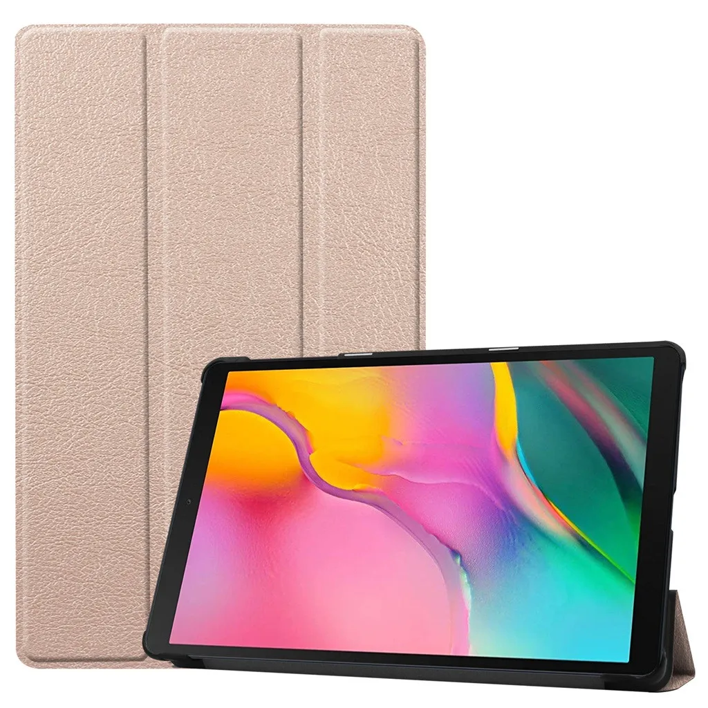 Чехол для планшета Samsung Galaxy Tab A SM T515 2019 трехслойный кожаный смарт чехол с