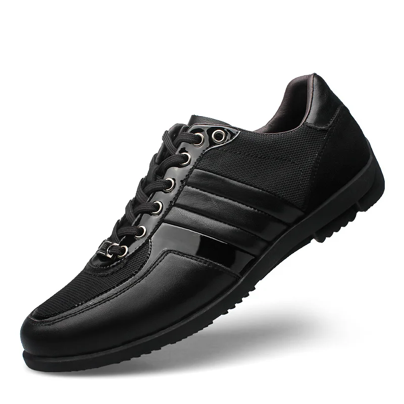 Brand Men Casual Shoes Genuine Leather Lace-Up Breathable Soft Autumn Flats Formal Plus Size 45 | Обувь