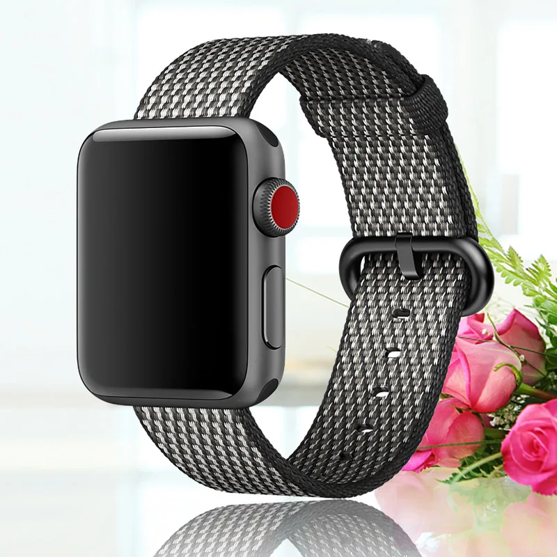 Новая нейлоновая Спортивная петля для apple watch серии 5 4 3 ремешок для iWatch 44 мм 42 мм 38 Красочные легкие дышащие Замена