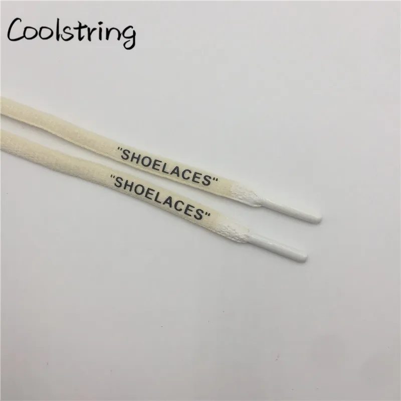 Coolstring трафаретная печать овальные веревочные шнурки Off-White "шнурки" силиконовые наконечники ручной работы печатные шнурки для спортивной обуви