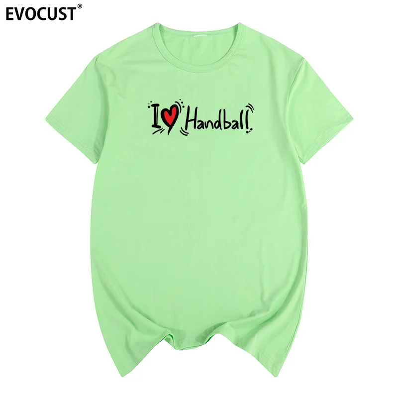 Футболка I love Handball хлопковая Мужская футболка новая женская летняя Удобная |