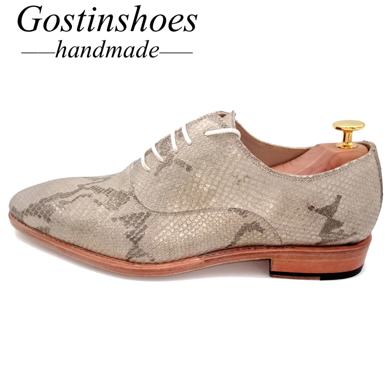 GOSTINSHOES/Мужские модельные туфли оксфорды ручной работы Goodyear из Натуральной
