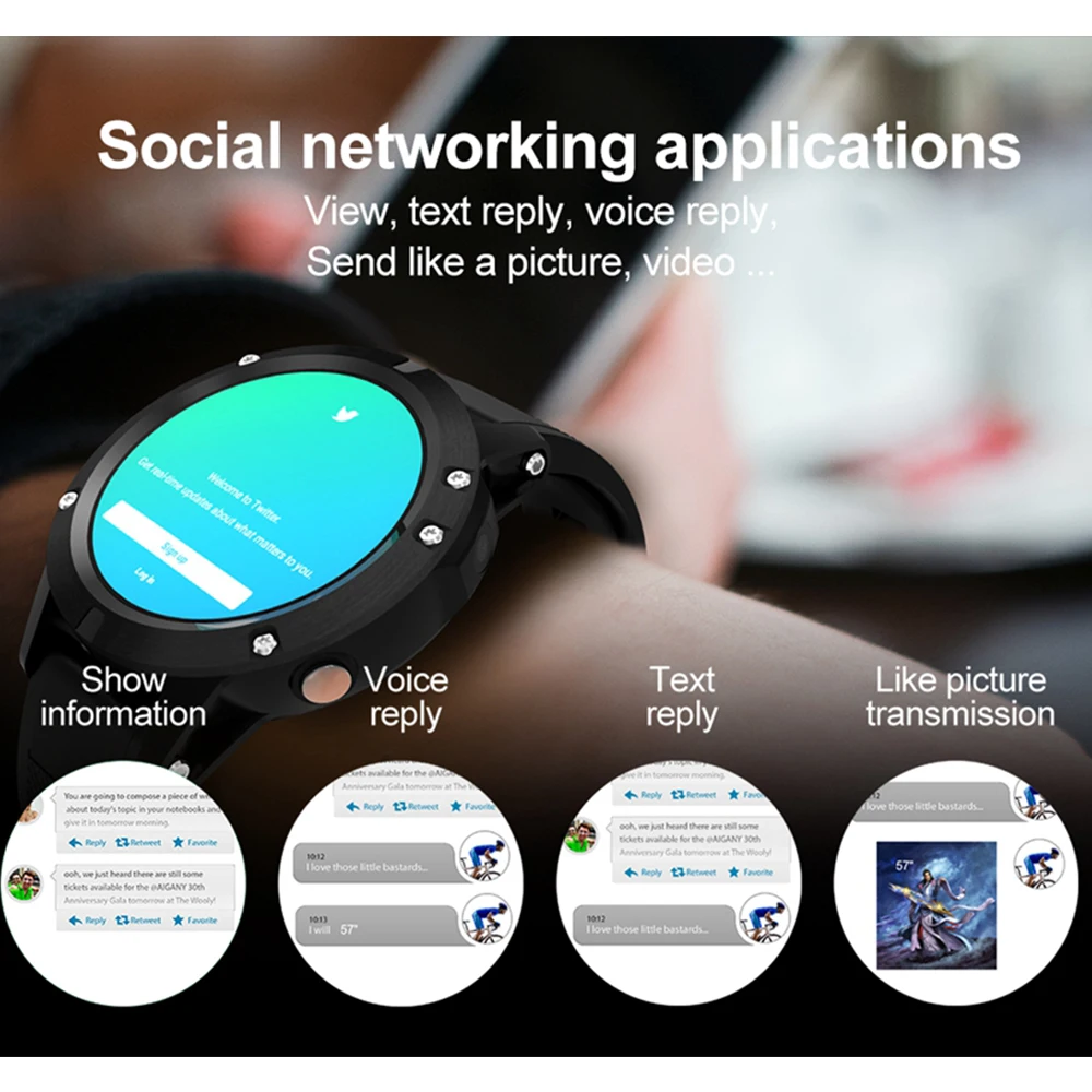 ZUCOOR Smart Watch With Camera GPS WiFi Mp3 Player ZW37 Smartwatch Clock Touch Clocks Fitness Tracker Waterproof For Women Men |