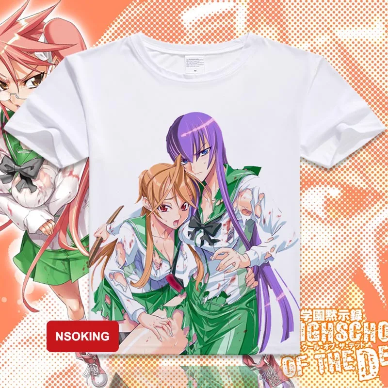 Футболка из аниме Busujima Saeko футболка для косплея мужчин и женщин дышащие топы