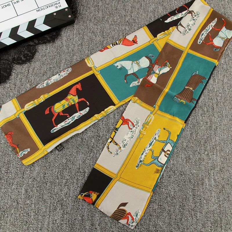 Летняя длинная Узкая сумка в полоску маленькие полотенца галстук лошадь дизайн