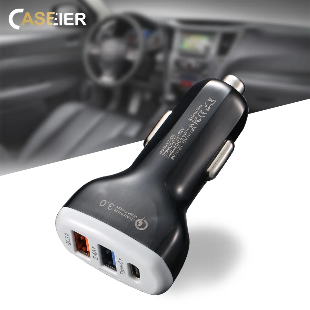 Автомобильное зарядное устройство CASEIER 3 в 1 быстрая зарядка 0 мобильный телефон 2 4