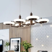 nordic style roun led pendant lamp modern 6 heads iron pendant lights living room lampen fashion aluminum home lighting fixtures