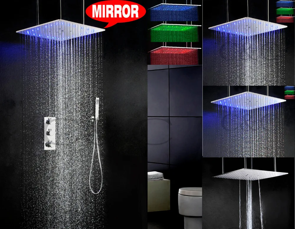 Термостатический смеситель для душа ванной комнаты с двумя функциями Swash и Rain