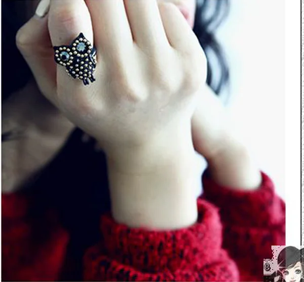 Новая модная Милая Серебряная Сова горячее кольцо фотография|ring pics|ring x hair