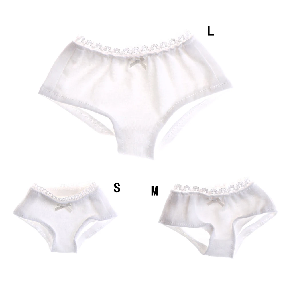 1 шт., белое нижнее белье, трусы для куклы BJD SD Dollfie, одежда S/M/L, размер для 1/3, 1/4, 1/6, однотонная кукла