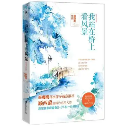 

Chinese popular novels wo zhan zai qiao shang kan feng jin (Chinese Edition) for adults Detective love fiction book by gu xi jue