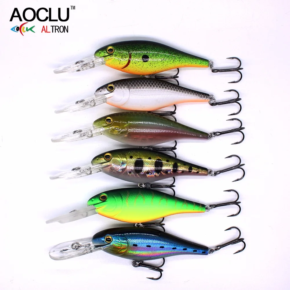 2018 AOCLU Новинка 6 шт./лот воблер 70 мм 8 г плавающая жесткая Приманка Minnow кривошипная