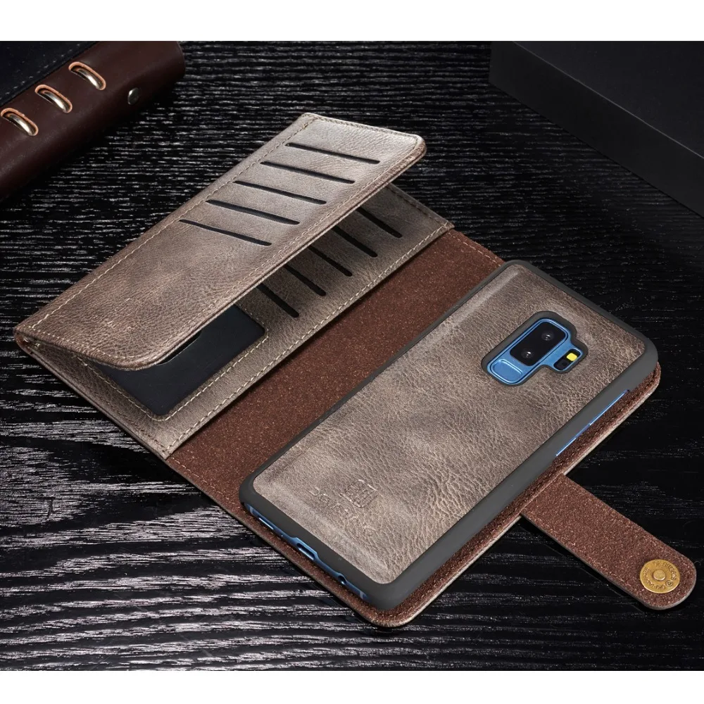 Чехол-кошелек в стиле ретро с магнитной застежкой для телефона Samsung Galaxy S9 + Plus