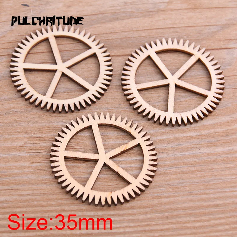 36 шт./набор незаконченные деревянные ремесло Шестерни колеса Скрапбукинг