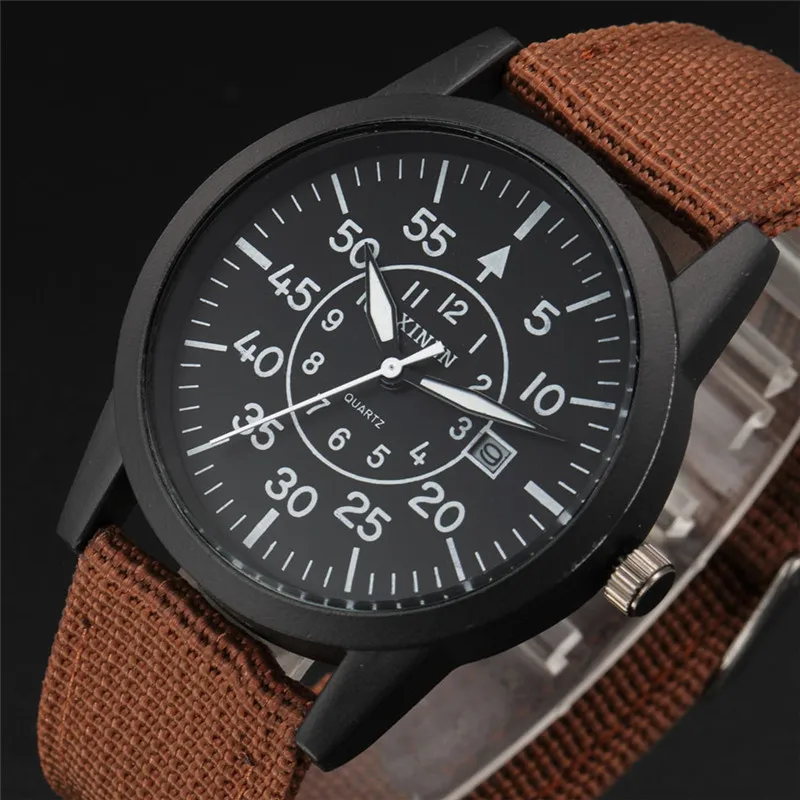 Мужские часы из нержавеющей стали военные спортивные аналоговые кварцевые