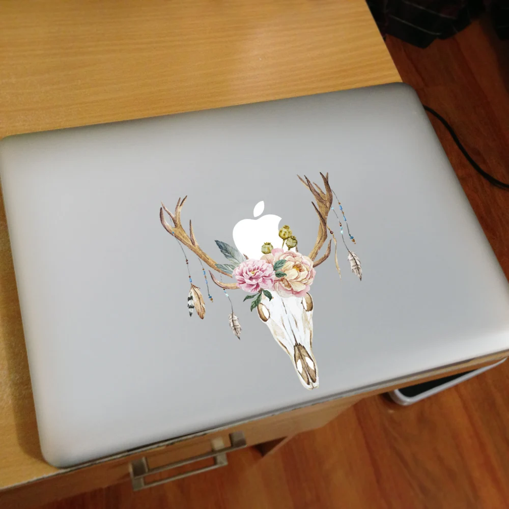Виниловая наклейка с рогами в индийском стиле для ноутбука наклейки DIY Macbook Pro Air 11