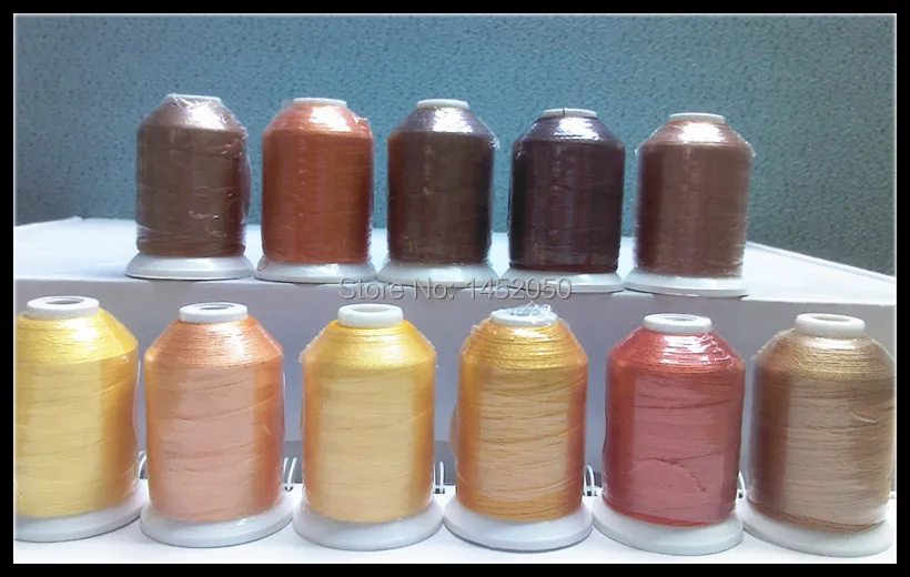 

11 Spools ORANGE and BROWN COLORS Embroidery Machine Thread Free Ship