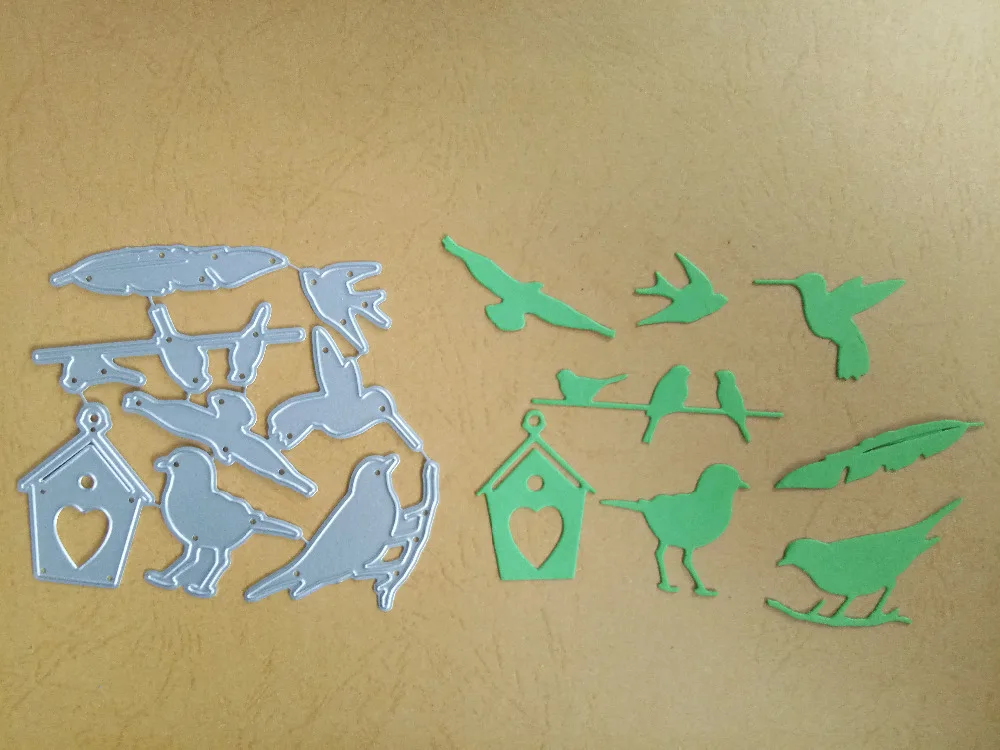 Ласточка птицы и птичий домик металлические режущие штампы сшитые DIY для