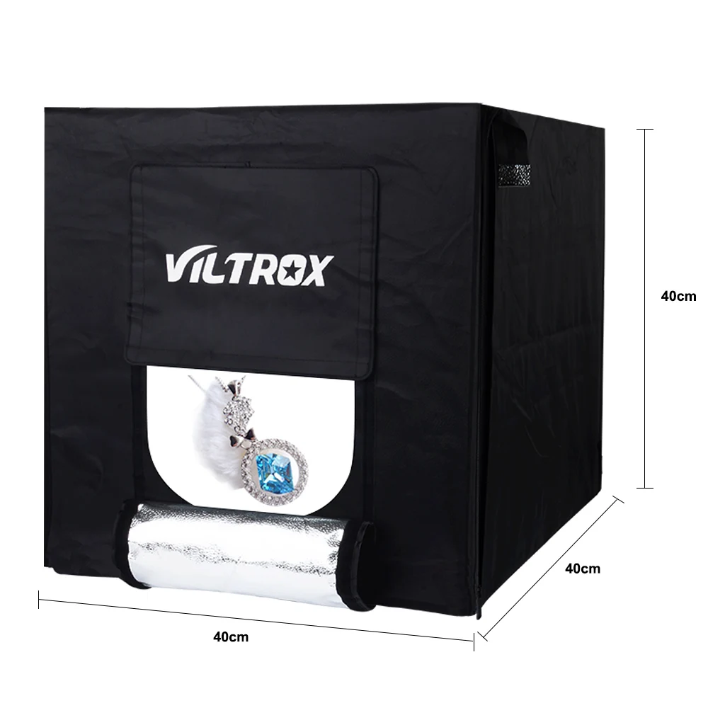 Фото Портативный софтбокс Viltrox 40*40 см световой короб для фотостудии + светодиодные Портативный софтбокс Viltrox 40*40 см световой короб для фотостудии + светодиодные