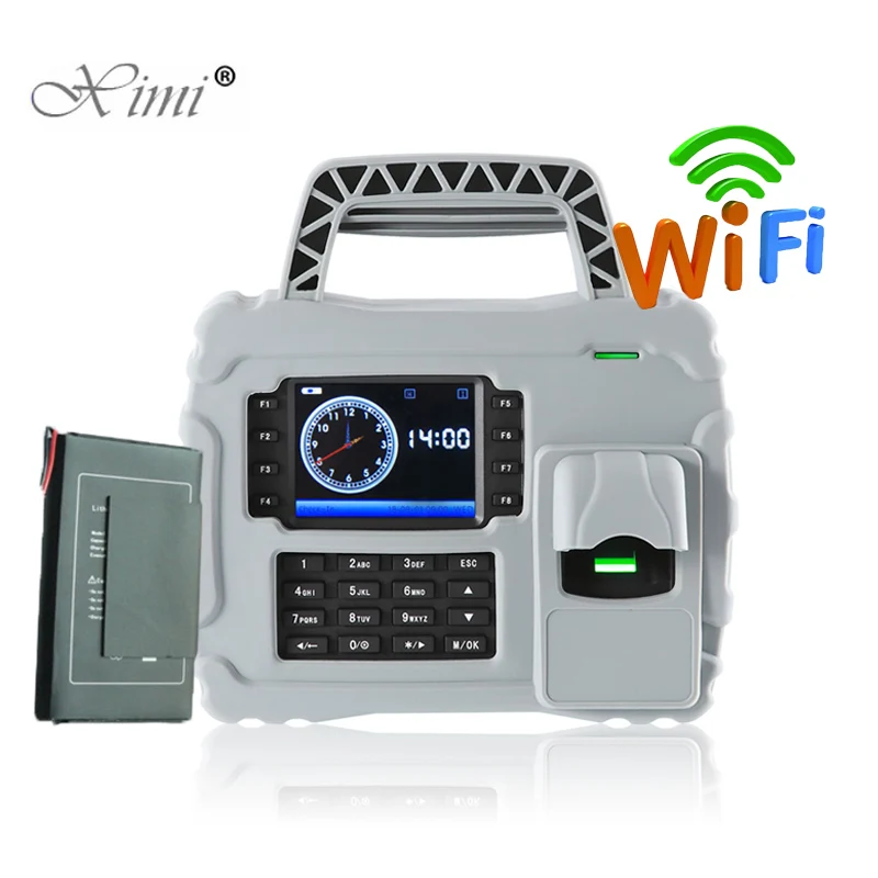 ZK S922 IP65 Водонепроницаемый wifi TCP/IP отпечаток пальца время посещаемости биометрическая запись времени со встроенным 7600 mAh резервный аккумулятор