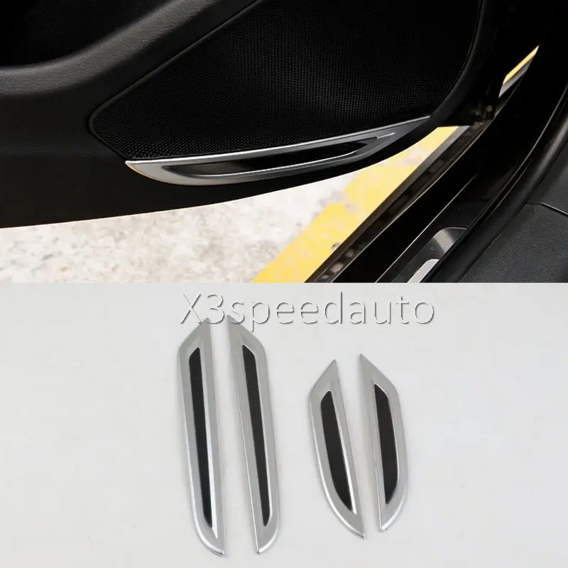 For Audi A4 B9 2016-17 Inner Door Speaker Frame Cover Trim 4pcs With LOGO Car-styling | Автомобили и мотоциклы
