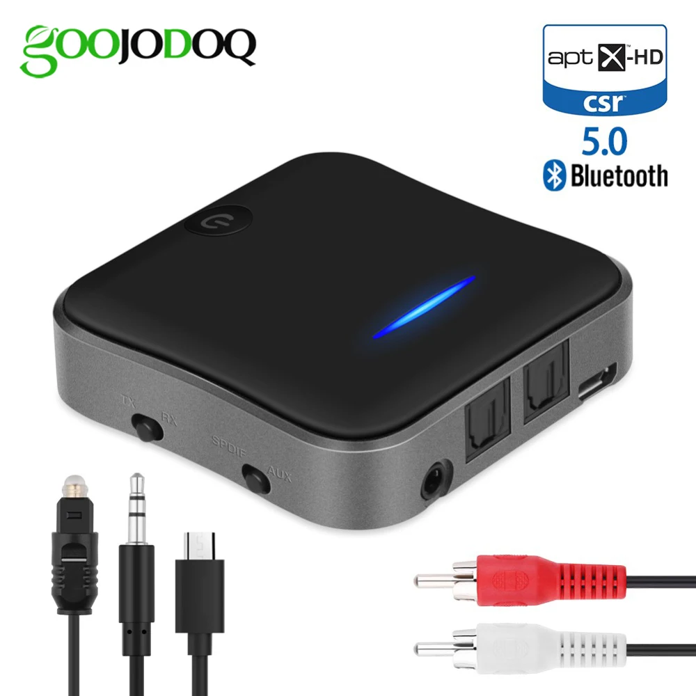 Bluetooth 5 0 приемник передатчик CSR8675 3 мм беспроводной адаптер USB AUX разъем/SPDIF/RCA APTX HD Bt