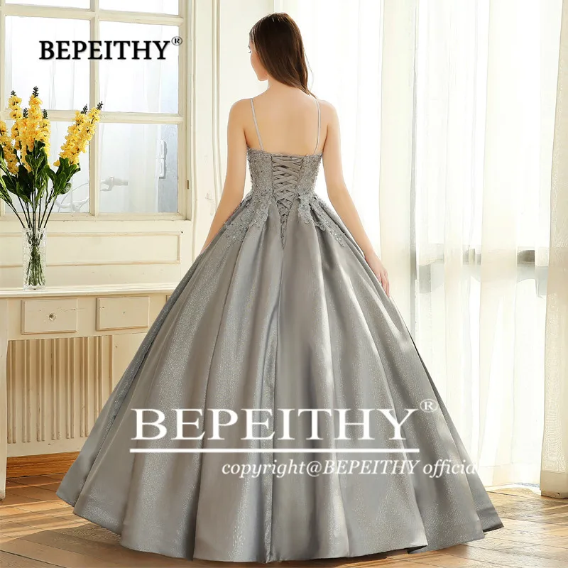 BEPEITHY Robe De Soiree бальное платье вечернее на тонких бретелях 2021 кружевной лиф