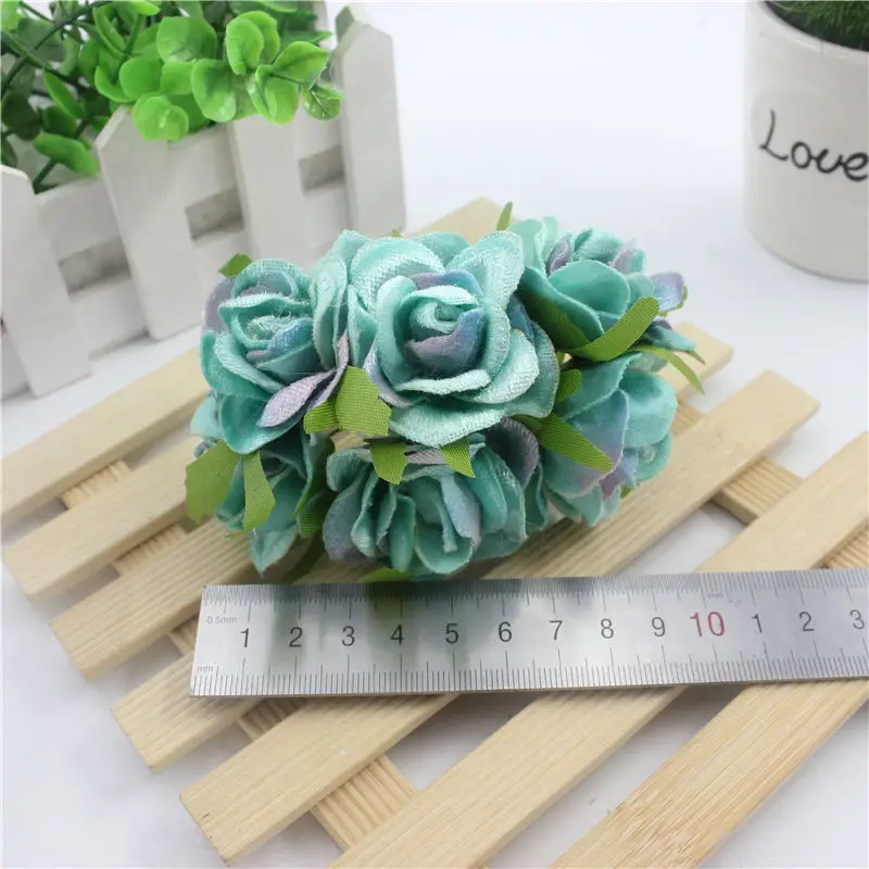 Осенний букет из 6 шт./бутонов розовые бутоны розы шелковые свадебное украшение