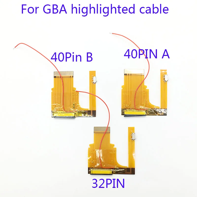 Ленточный адаптер для подсветки GBA переключатель яркости 40 контактов экрана A