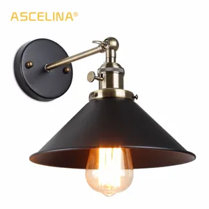 Vintage Wall Lamp Knob switch Loft Green bronze E27 aluminum lamp holder Iron art Retro Restaurant Home Light study Lamp WL156 Vintage Wall Lamp Knob switch Loft Green bronze E27 aluminum lamp holder Iron art Retro Restaurant Home Light study Lamp WL156
