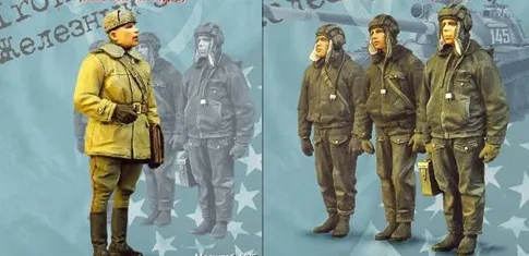 Модель советского танка времен Второй мировой войны в масштабе 1/35 на 4 человека