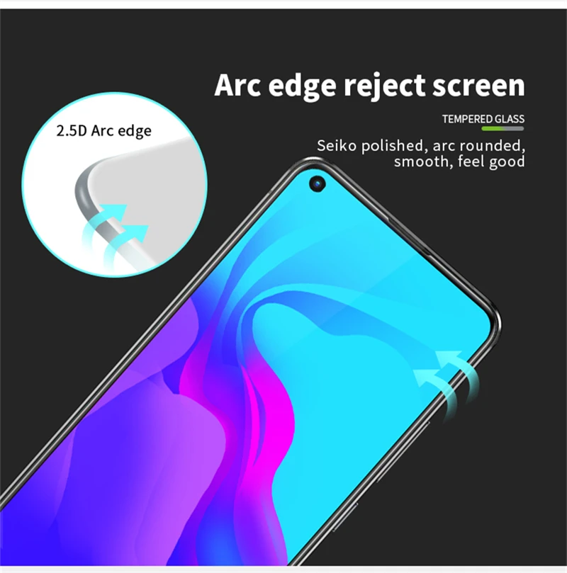 2 шт. закаленное стекло для Huawei Nova 5i защита экрана P20 Lite 2019 полное покрытие 3D пленка