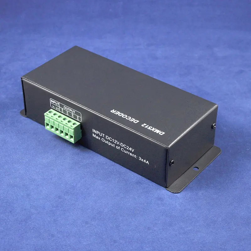 DC12 24V 4A * 3 Каналы DMX 512 декодер драйвер светодиодный RGB контроллер для Светодиодные