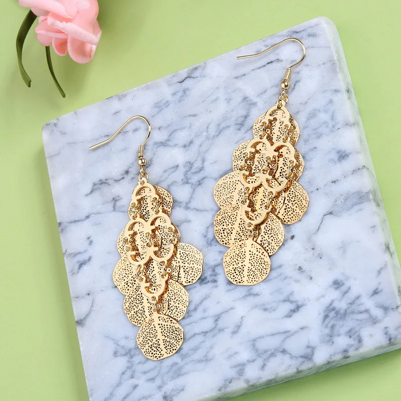 Ed01621c 2018 Новинка античное золото цвет сплав Полые вафли перекрытия OL Висячие