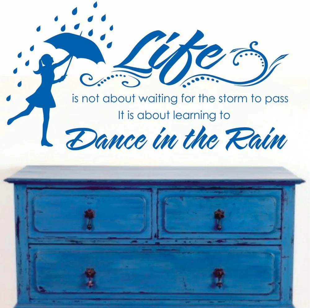Модные современные дома Арт Декор стены стикеры жизнь Dance in the rain виниловые
