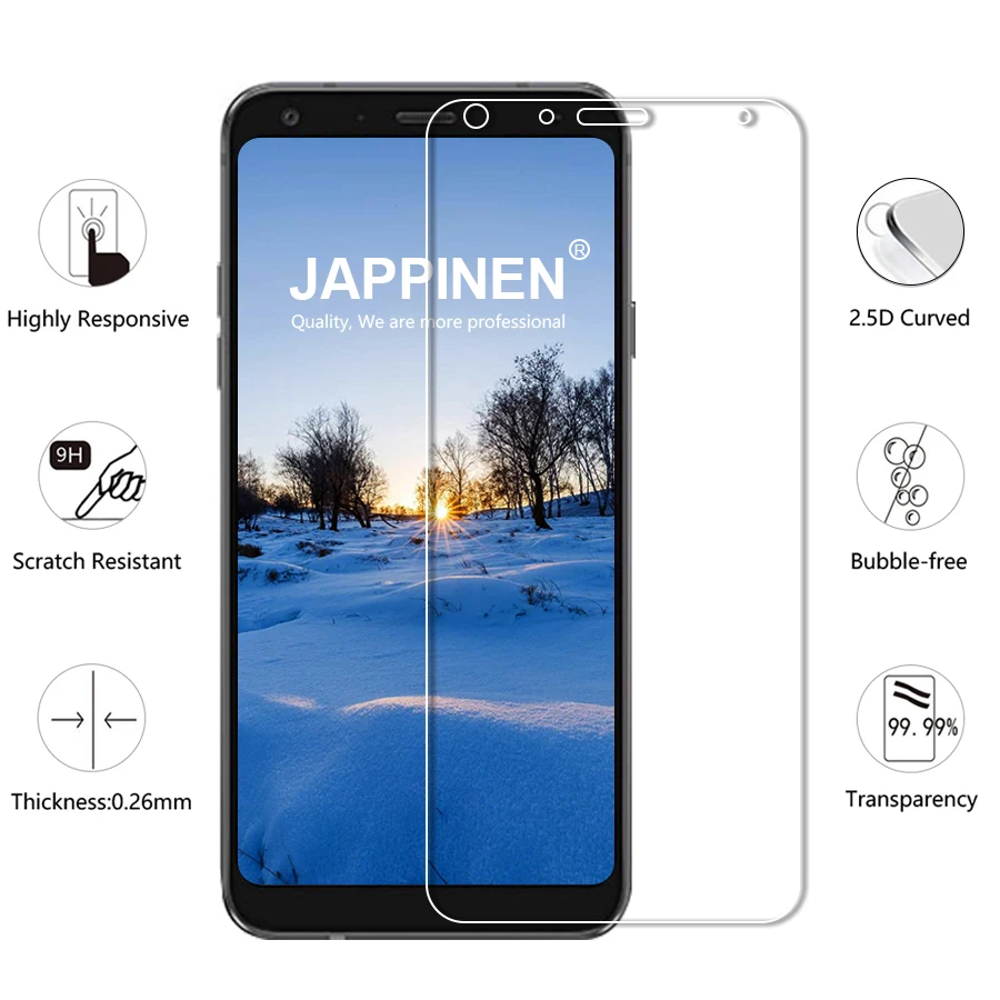 Японское закаленное стекло для LG Q7 Защитная пленка 2.5D 9H протектор экрана
