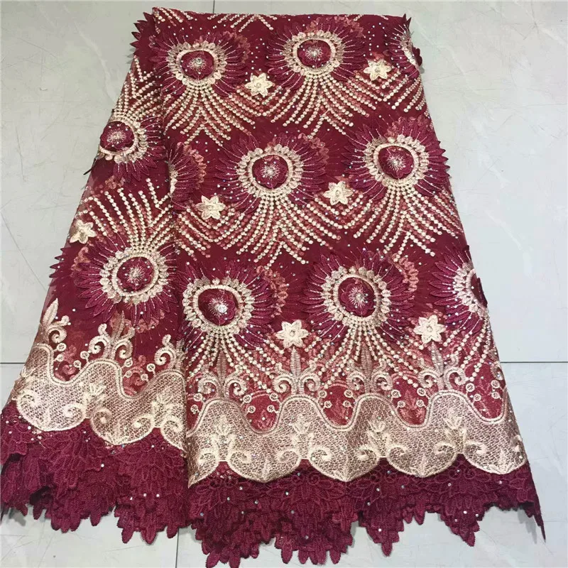 

2019 новейшая французская кружевная ткань высокого качества, тюль, африканская кружевная ткань для свадебного платья, нигерийское Сетчатое кружево с камнем 2l3065-2624