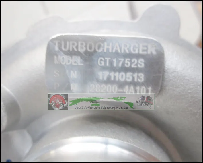 Turbo GT1752S 733952 733952-5001 S 733952-0001 28200-4A101 28201-4A101 для KIA Sorento 2002-07 D4CB 2.5L ЦНИИ 140HP турбокомпрессор