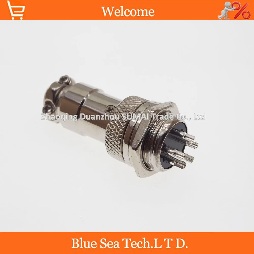 

Free Shipping 50pair=100pcs 5 Pin 16mm Male & Female Wire Panel Connector kit GX16 Socket+Plug for aviation,computer ect.